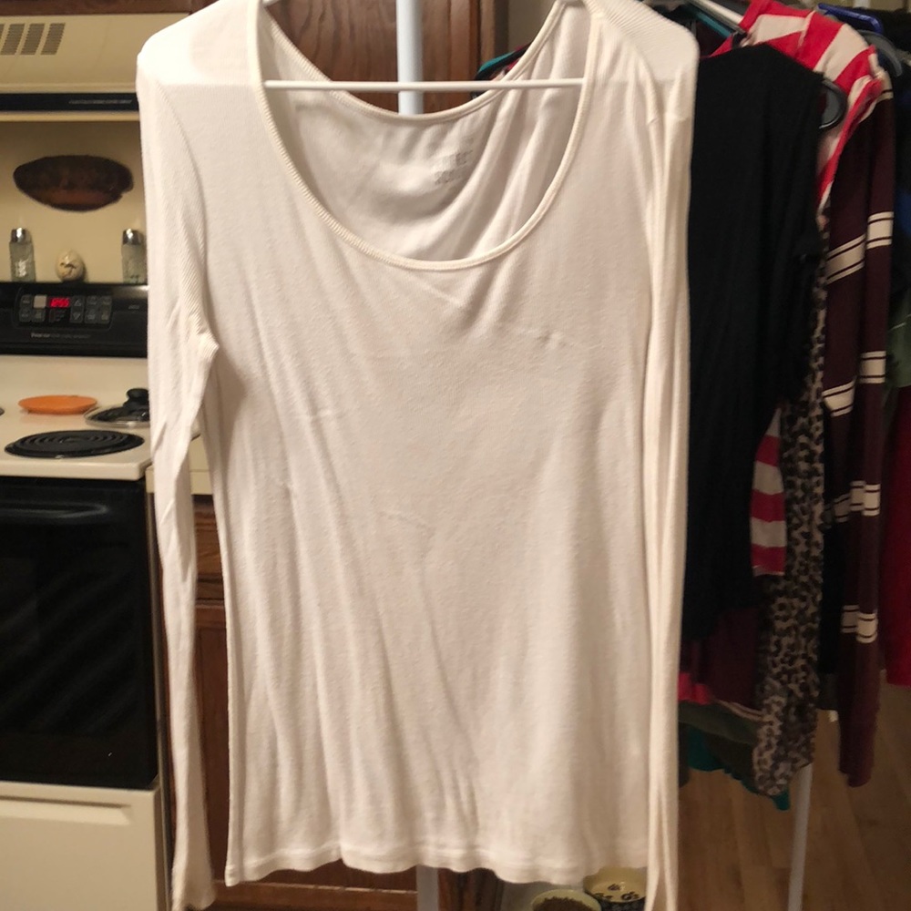 White Swoop Neck